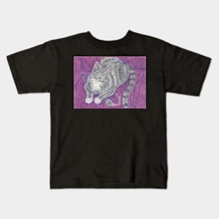 Grey cat Kids T-Shirt